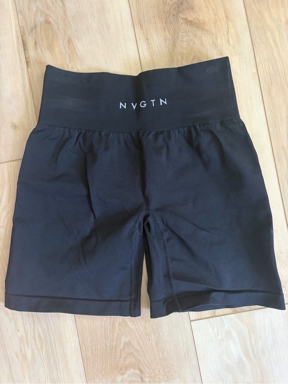 NVGTN Black High-Rise Seamless Bike Shorts